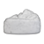 Mini Mammoth Pouf Wool Gray 3D model small image 5
