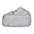 Mini Mammoth Pouf Wool Gray 3D model small image 6