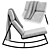 Gus Modern Rocker Chair 3D 3D model small image 4
