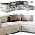 Elegant PERRY Sofa Flexform 3D model small image 6