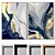 Set of 6 Large Wall Art 3D model small image 2