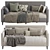 Convertible Sofa Bed Lyons 287 3D model small image 2