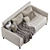 Convertible Sofa Bed Lyons 287 3D model small image 3