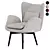 Royal Velvet Accent Chair 3D model small image 3