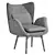 Royal Velvet Accent Chair 3D model small image 6