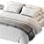 Modern Elegance Set: Tufty Bed 3D model small image 3