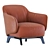 Elegant KAORI Luxury Armchair 3D model small image 4