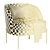 Elegant Fabric Accent Chair 3D model small image 6