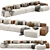Luxury Comfort: Daniels Sofa Set 3D model small image 1