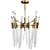 Elegant Ice Rods Brass Chandelier 3D model small image 1