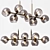 Vintage Glass Ball Pendant Light 3D model small image 1