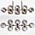 Vintage Glass Ball Pendant Light 3D model small image 2