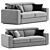 Convertible Riftac Sofa Bed 3D model small image 1