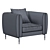 Luxury Comfort Barlow Armchair 3D model small image 4