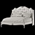 Elegant Italian Winged Bed Design 3D model small image 2