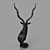 Antelope Bust Sculpture DG-Home Louis 3D model small image 2