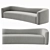 Luxury Upholstered Sofa Carlyle Dune 3D model small image 1