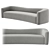 Luxury Upholstered Sofa Carlyle Dune 3D model small image 3