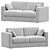 Aplite Convertible Linear Sofa 3D model small image 1