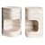 Elegant Navona Travertine Side Table 3D model small image 1