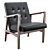 Mid-Century Leather Club Chair 3D model small image 1