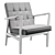 Mid-Century Leather Club Chair 3D model small image 3