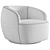 CB2 Gwyneth Swivel Chair | Modern Velvet Elegance 3D model small image 7