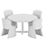 Modern Dining Set Furniture 3D model small image 4
