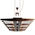 Sleek Wing Linear Suspension Light 3D model small image 2