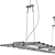 Sleek Wing Linear Suspension Light 3D model small image 6