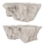 Teak Root Concrete Replica Sculpture 3D model small image 2