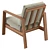  Modern Upholstered Armchair Measuring Real-size 3D model small image 4