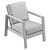  Modern Upholstered Armchair Measuring Real-size 3D model small image 6
