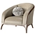Contemporary Versatile Katrine Armchair 3D model small image 1