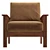 Primo Upholstered Armchair 3D Model 3D model small image 2
