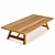 Elegant Basque Teak Coffee Table 3D model small image 3