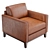 Pimlico Top Grain Leather Armchair 3D model small image 1