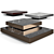 Contemporary Solid Steel Coffee Tables 3D model small image 1
