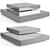 Contemporary Solid Steel Coffee Tables 3D model small image 2