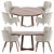 Modern Dining Set Furniture Collection 3D model small image 1