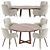 Modern Dining Set Furniture Collection 3D model small image 2