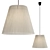 Chloe Pleated Textile Pendant Lamp 3D model small image 1