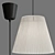 Chloe Pleated Textile Pendant Lamp 3D model small image 3