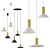 Modern Brass Pendant Lighting Collection 3D model small image 1