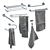 Colombo Design Basic Accessory Set 3D model small image 3