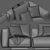 Flexform Lario Chaise Longue 2: Contemporary Sofa 3D model small image 5