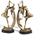 Golden Black Dancer Statues Pair 3D model small image 2