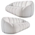 Luxury Brisbane Cream Sofa 3D model small image 5