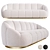 Luxury Brisbane Cream Sofa 3D model small image 6