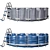 Circular Frame Pool Models (2-in-1) 3D model small image 4